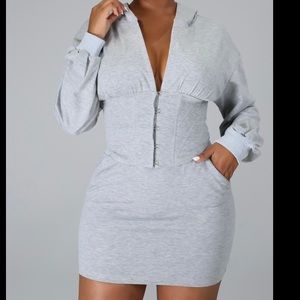 Brand New Corset Hoodie Skirt Set